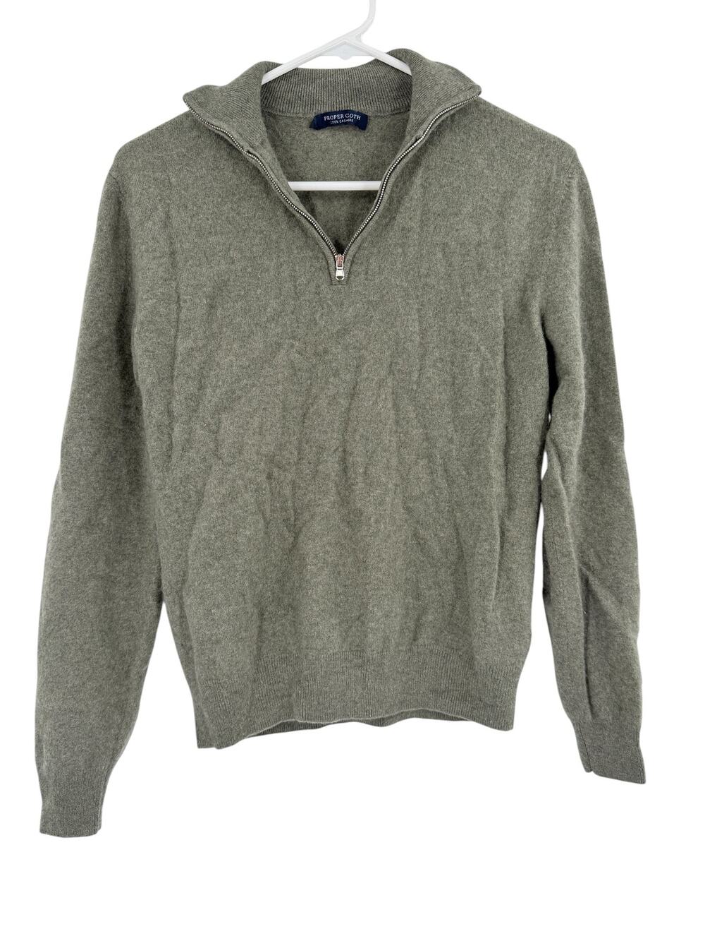 PROPER CLOTH Cashmere Sweater Size M Deep Green - see description